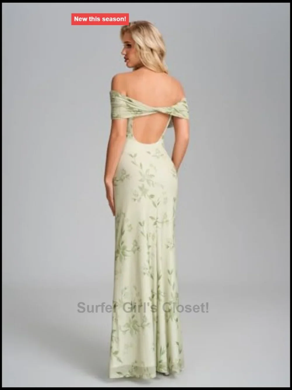 Women Off Shoulder Bodycon Maxi Dress Formal Wedding Guest Mermaid